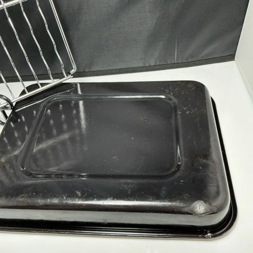 KitchenAid KCO1005OB Toaster Oven Wave Broiler Pan & Rack OEM 8212126 8212127